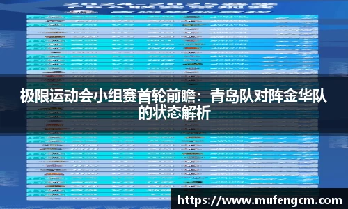 极限运动会小组赛首轮前瞻：青岛队对阵金华队的状态解析