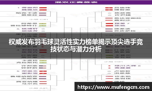 权威发布羽毛球灵活性实力榜单揭示顶尖选手竞技状态与潜力分析